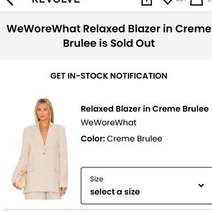 WeWoreWhat Relaxed Blazer in Crème Brulee